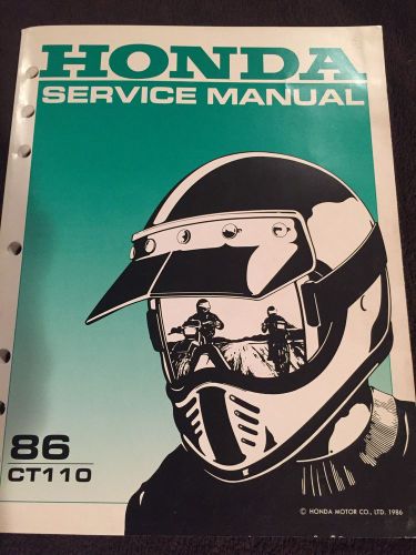 1986 honda ct110 service manual