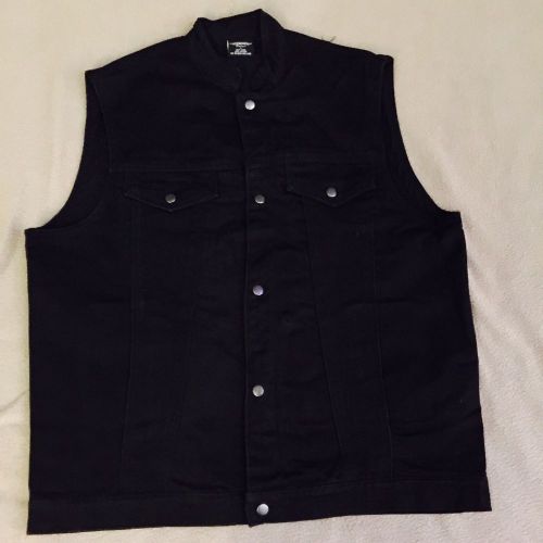 Black denim gun vest