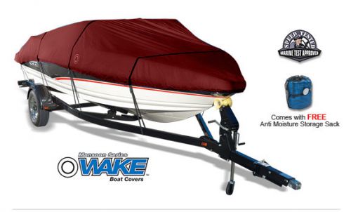 Wake monsoon series boat cover, fits 12&#039; to 14&#039;l, runner red, wm1214r, model a