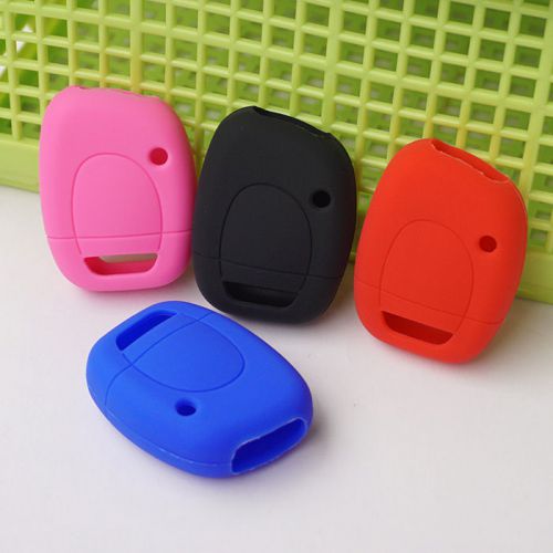 Silicone car key fob cover for renault twingo clio master kango 1 one button