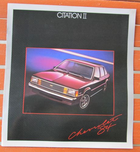 Nos 1984 chevrolet citation ii original dealership sales brochure x11