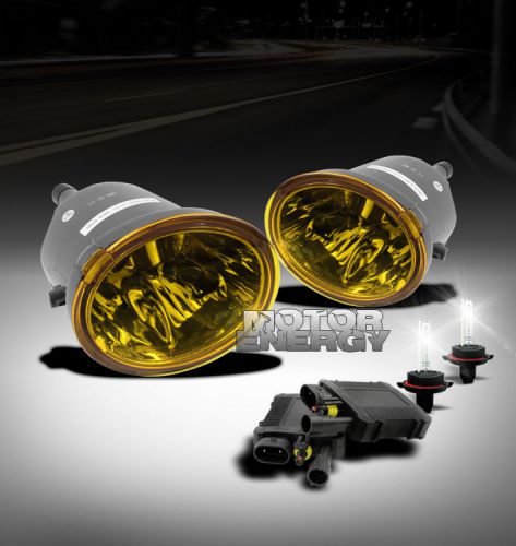 01-07 toyota sequoia/00-06 tundra bumper jdm yellow lens fog light+6000k hid sr5