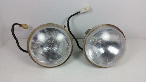 07 yamaha grizzly 700 headlight pair oem used w/ bulbs