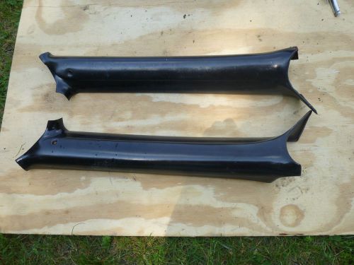 Pair 68-72 gm a-body sports coupe post car metal a-pillar moldings trim