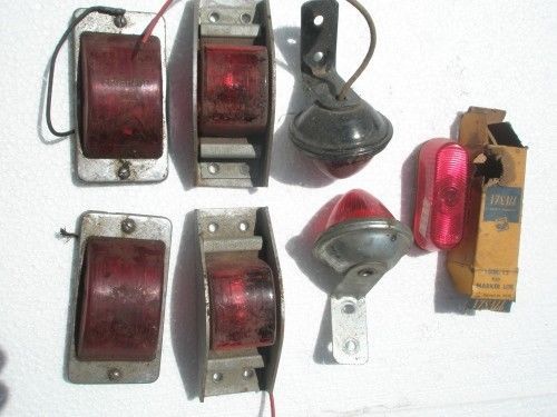 Vintage truck trailer side marker lights hot rod taillights