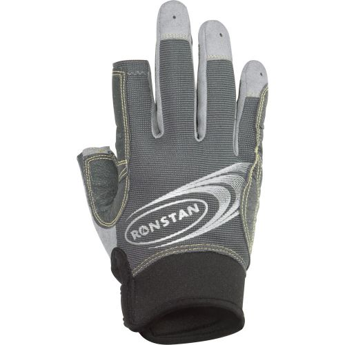 Ronstan sticky race gloves w/3 full &amp; 2 cut fingers - grey - small -rf4881s