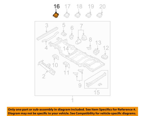 Jeep chrysler oem 07-15 wrangler frame-mount insulator 52126186aa