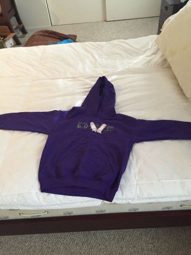 Ballet hoodie sweatshirt - purple, youth m