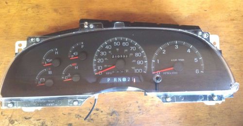 97 98 f150 expedition speedometer cluster w/tach 210k free shipping 1997 1998