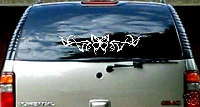 Cute tribal butterfly decal / back window sticker / girlie vinyl car graphics