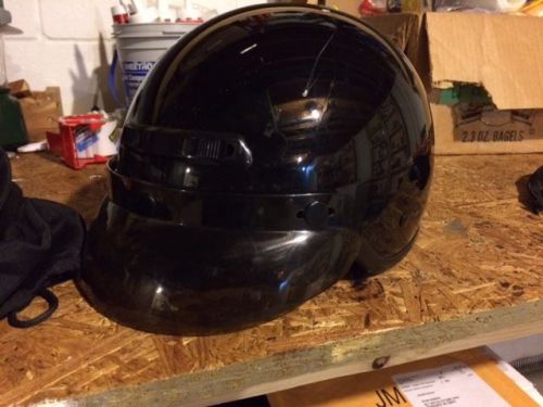 Hci 100 shorty dot half motorcycle helmet shorty black size m