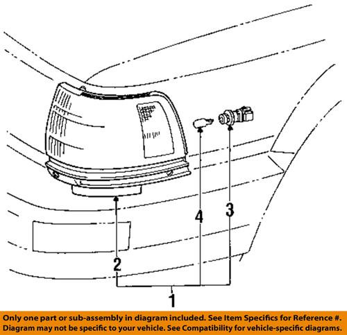 Toyota oem 8173512180 side marker lamps-front-socket