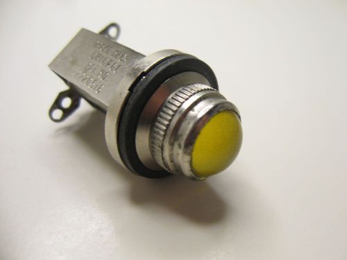 Vintage drake dash gauge panel light indicator with 5/8” yellow lens &amp; bulb #1