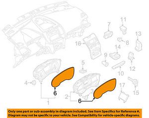 Ford oem 2015 edge cluster switches-cluster lens ft4z10890c