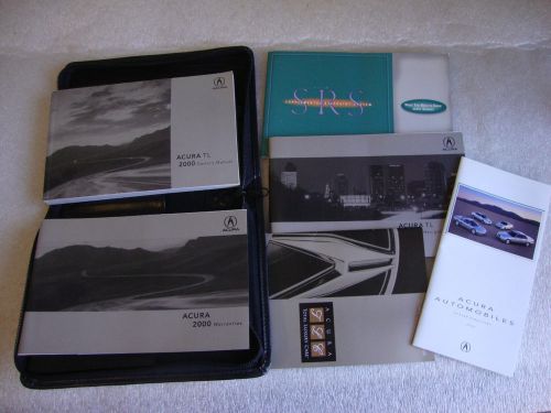 2000 acura tl owner&#039;s manual &amp; supplements set in zipper case