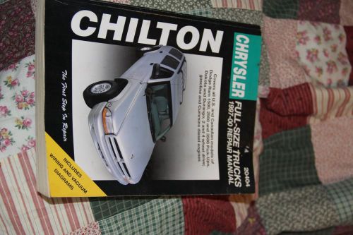 Chiltons repair manual chrysler full size trucks 1997-00