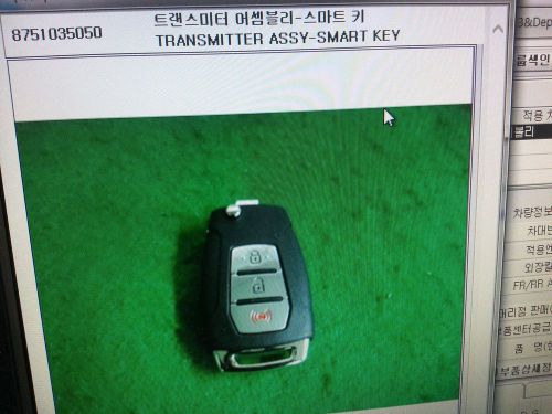 Genuine smart key transmitter assy for ssangyong tivoli 2015 ~ #8751035050