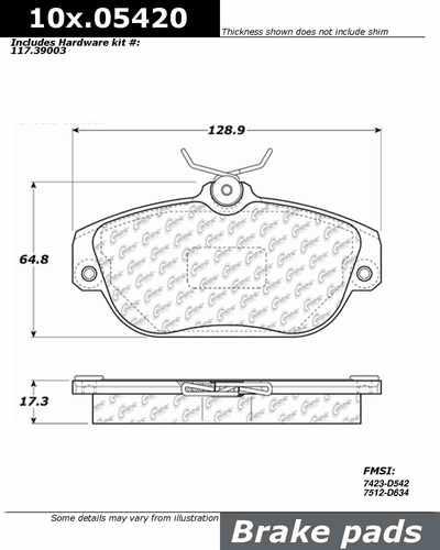 Centric 104.05420 brake pad or shoe, front