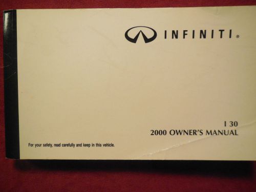 2000 infiniti - i 30 owner&#039;s manual