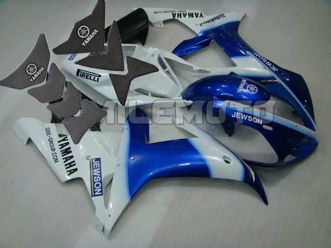  free tank pad x2! fairing for yamaha yzf r1 2002 2003 02 03 injection mold ear