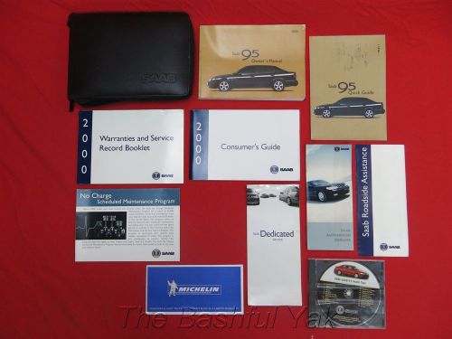 2000 saab 95 owners manual with case