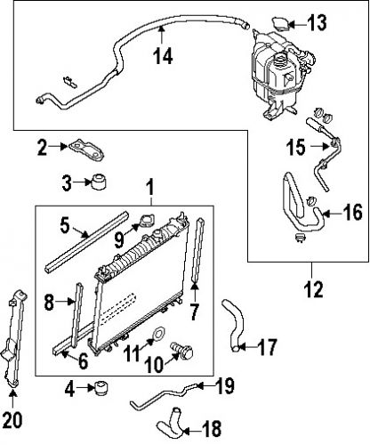 Nissan 21710zs00a genuine oem reservoir assy