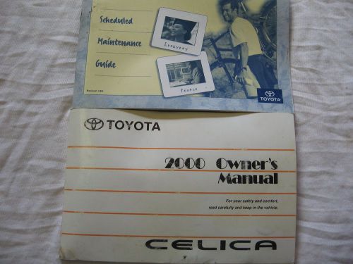 2000 toyota celica owners manual &amp; maintenance guide