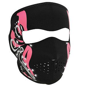 Zan headgear full face neoprene mask  highway honey mardi gras w/ rhinestones