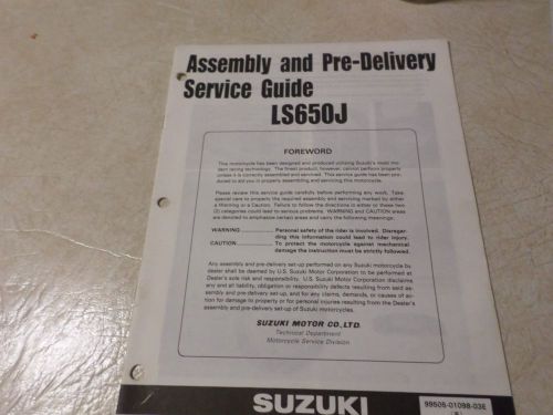 Suzuki ls650j  assembly and pre-delivery service guide aug.1987