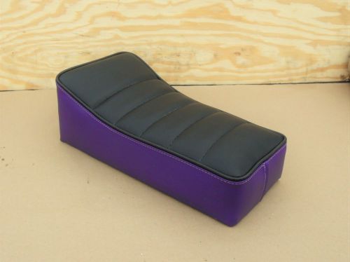 14&#034; x 7&#034; purple/black vintage style minibike seat custom universal fit mini bike