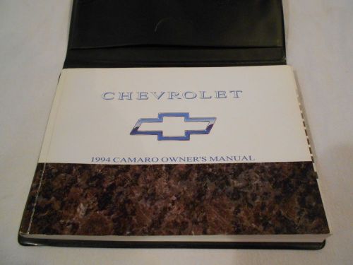 1994 chevorlet camaro owners manual with leather jacket-excellent