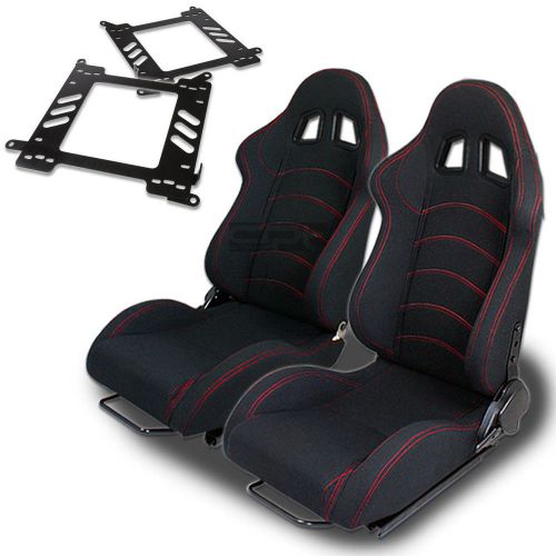 Type-1 racing seat black cloth+silder/rail+for 99-07 focus mark 1 bracket x2