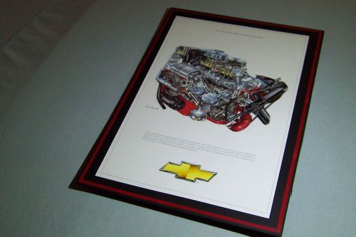 1956 chevy corvette 265 2x4 dual quad david kimble mounted illustration rare