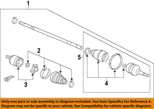 Honda oem 2015 fit-front inner boot 44017t5ra02