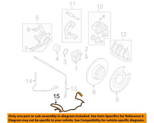 Oem land rover front brake pad sensor unit soe000011 2003-2005 range rover