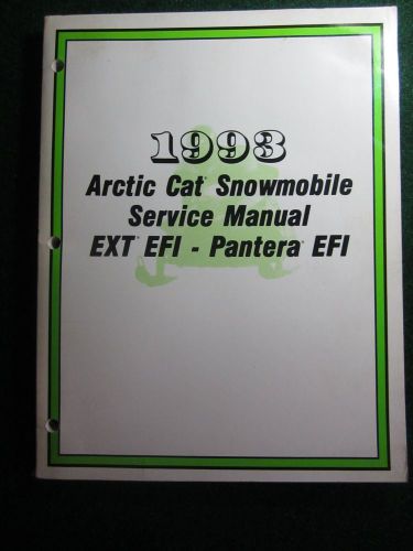 1993 arctic cat snowmobile service repair shop manual ext efi pantera efi