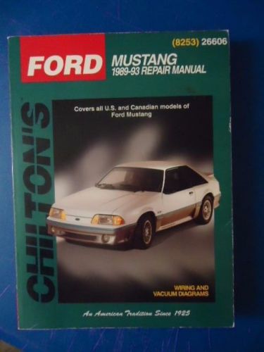 Chilton mustang 1989-93 repair manual #26606