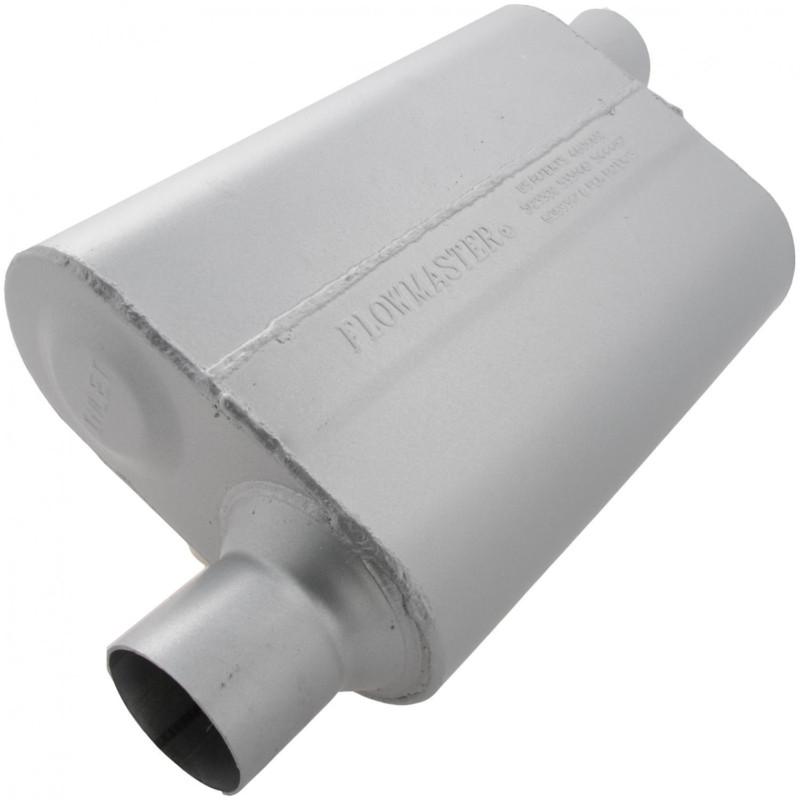 Flowmaster 40 delta flow muffler - 2.50 offset in / 2.50 offset out - aggressive