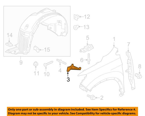 Honda 60213tg7a00zz fender bracket