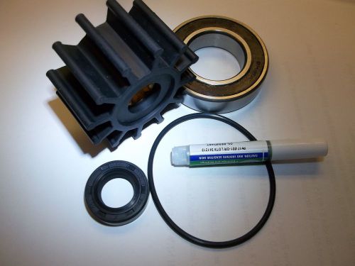 Volvo penta omc raw sea water pump rebuild kit impeller seal repair bearing set