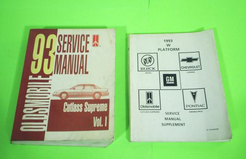 1991 oldsmobile cutlass supreme service shop repair manual book set