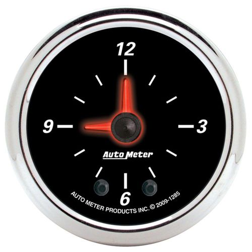 Auto meter 1285 designer black ii; clock