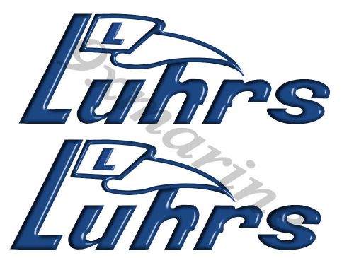 Luhrs vintage two remastered decals for boat restoration project. 10 inch long