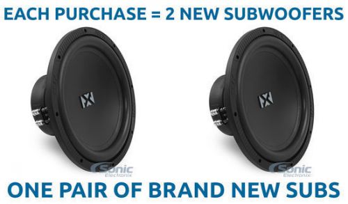 2) nvx nsw124v2 350w rms 12&#034; subwoofers n-series v2 dual 4-ohm car sub woofers