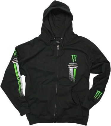 Pro circuit monster race mens zip up hoodie black/green