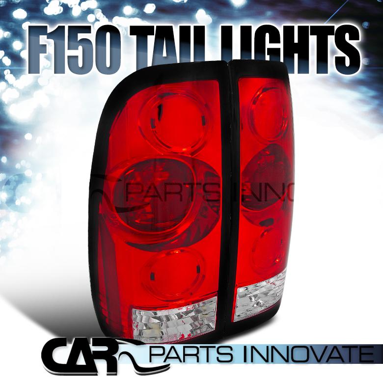 97-03 f150 99-07 f250 f350 f450 f550 red/clear rear tail lights brake lamps