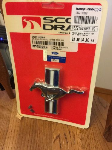 New scott drake 64-66 lh running horse mustang fender emble