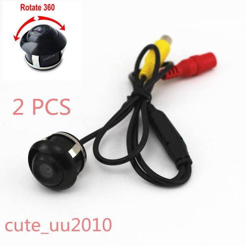 1 pair car suv front-side-rear view 360° rotatable reverse backup eyeball camera