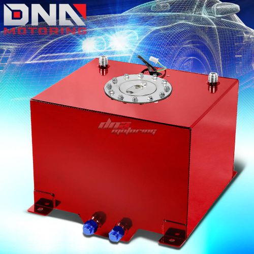 8 gallon/30.5l red aluminum racing/drift fuel/gas cell tank+cap+level sender