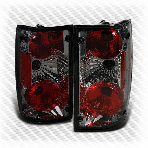 Smoked 89-95 toyota pickup tail lights rear brake smoke lamp pair new set light